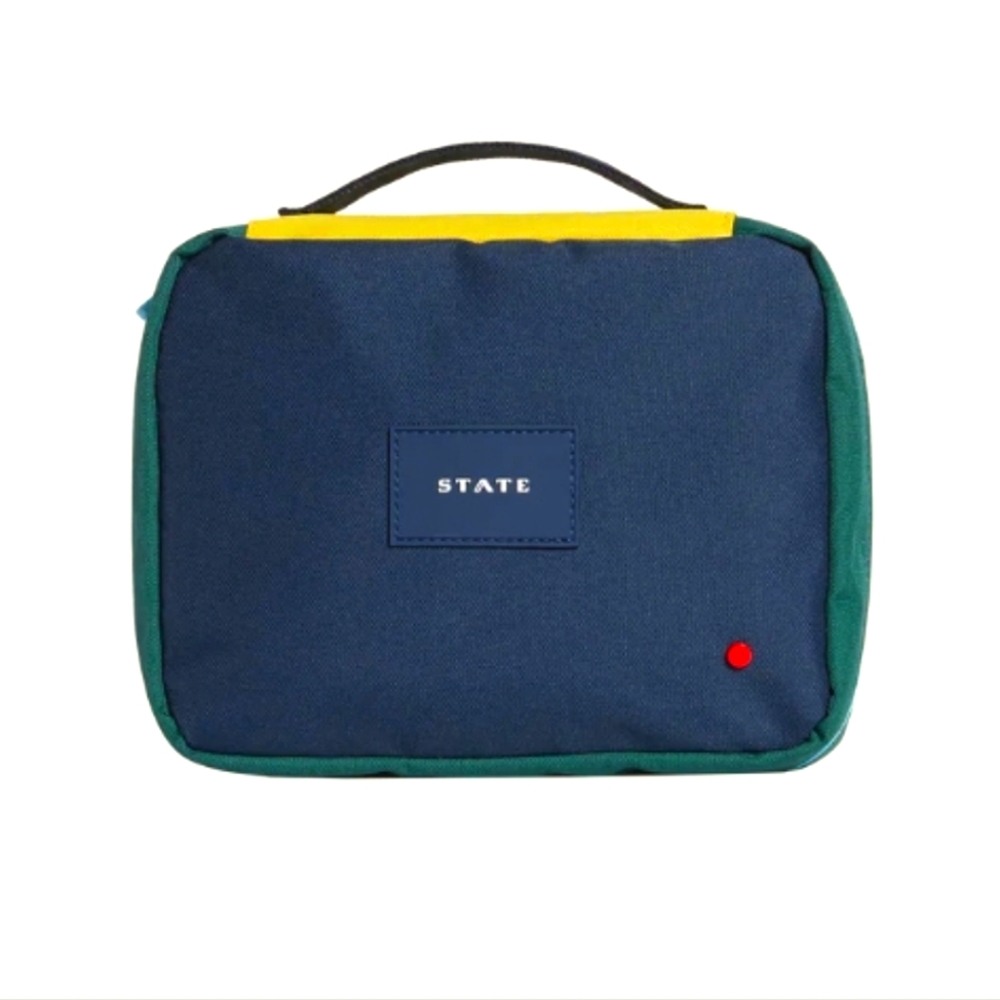 NWT STATE Bensen Toiletry Dopp Kit Green Navy